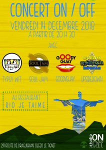 Affiche du 1er concert de la saison 13 du Studio ONOFF