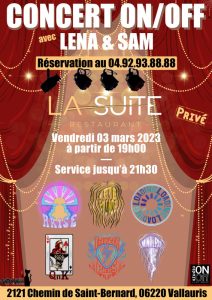 Concert ON/OFF avec Lena et Sam à La suite