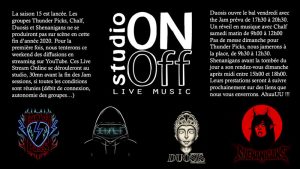 Jam Stream Online saison 15 concert studio ONOFF